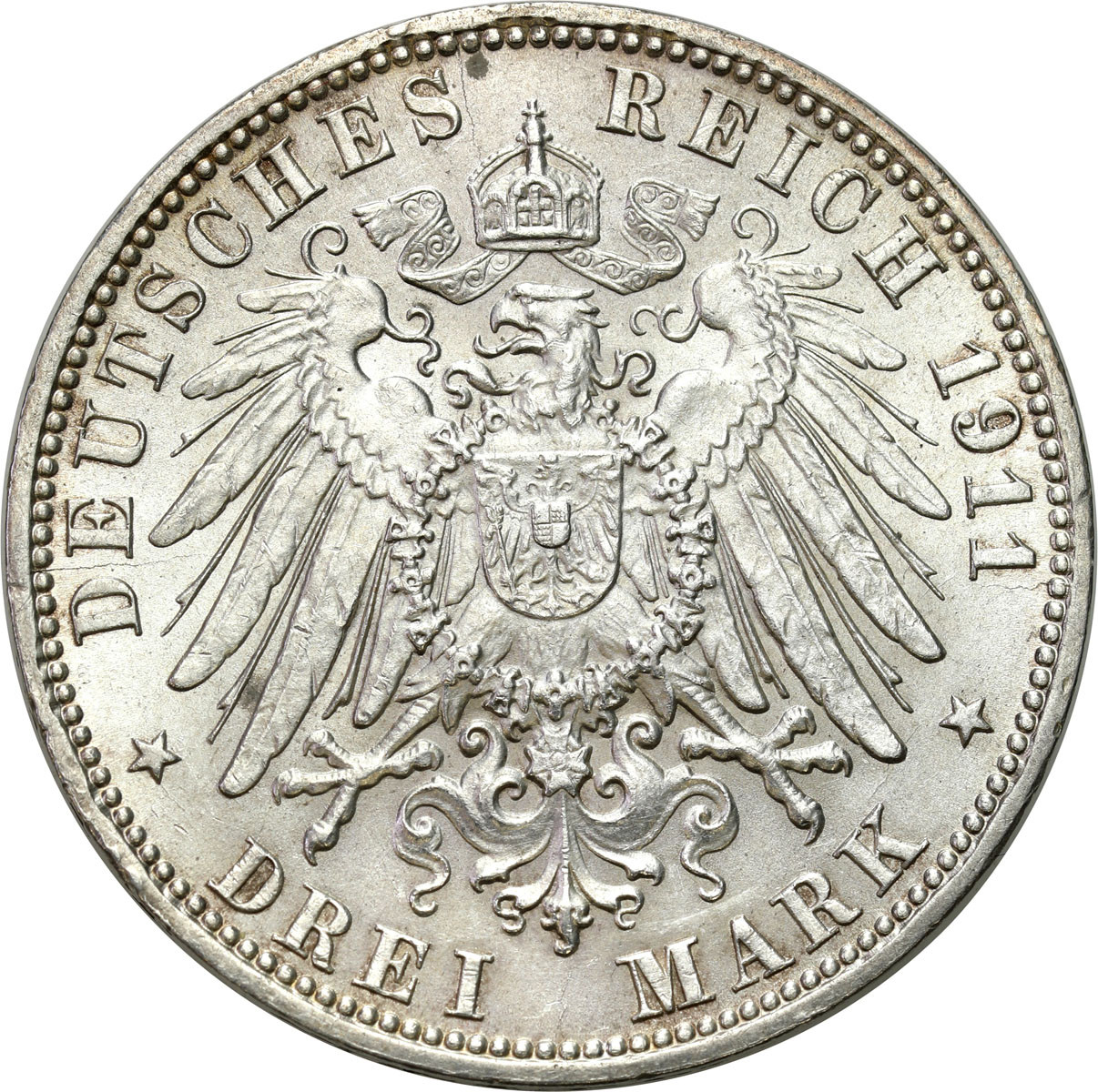 Niemcy, Hamburg. 3 marki 1911
